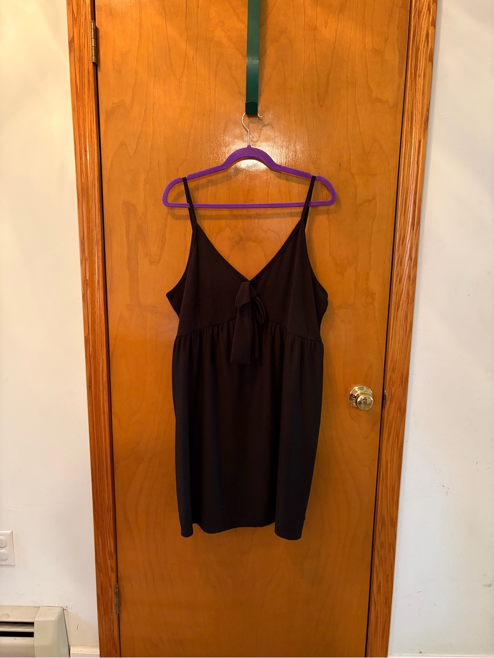 New Size 18 Boohoo Black Tie-Front Dress